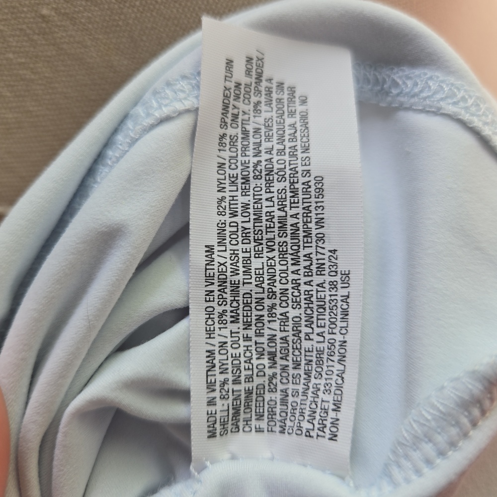 Wild Fable Stretchy Mint Green Open Back Crop Top - Picture 10 of 10